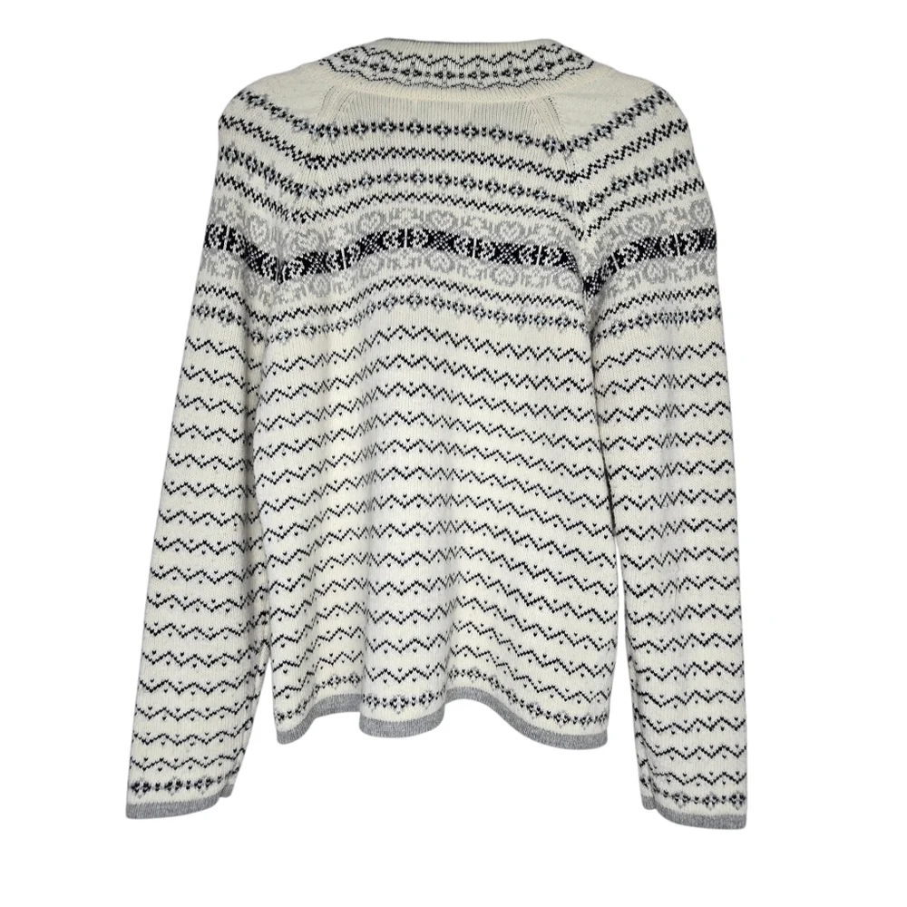 Covington Fair Isle Nordic zip-up sweater jacket
